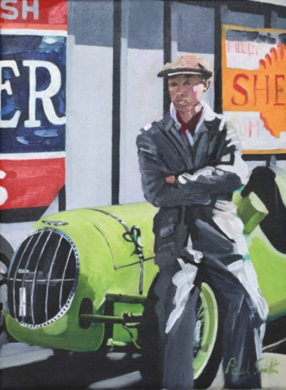 Waiting for a start time at Goodwood.|Original oil paint on linen canvas painting by Artist Paul Smith.|H16 x L12 inches (H41 x L31cm).| SOLD