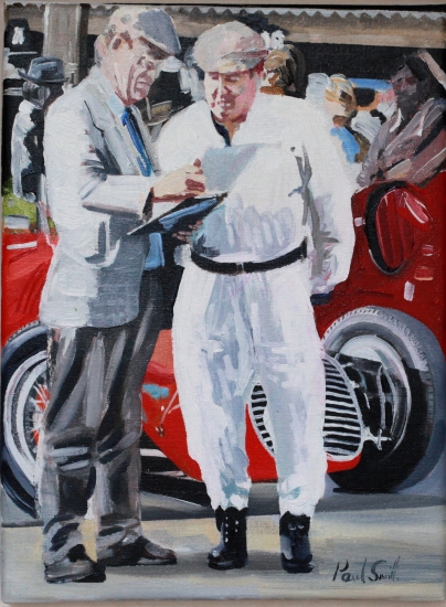 Paddock scene Goodwood.|16 x 12 inches (41 x 31 cm).| Oil on canvas.|SOLD