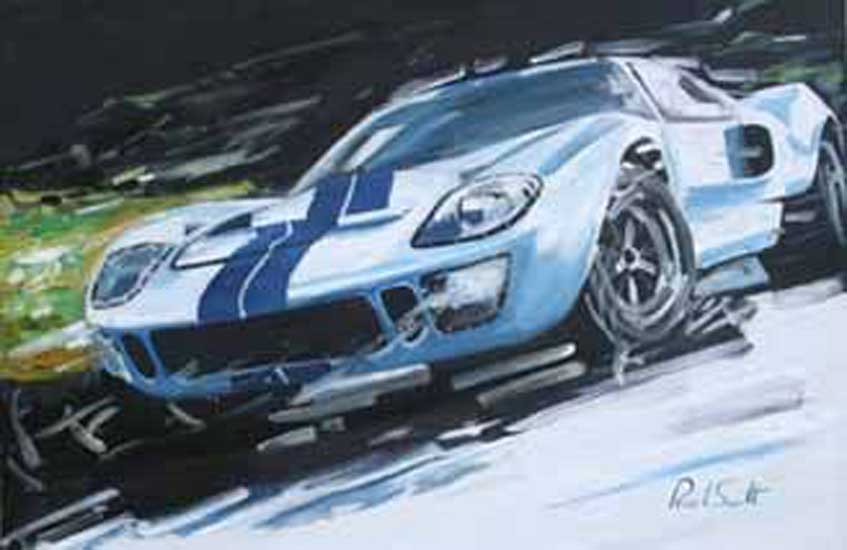 Ford GT40. Oil on canvas 24 x 36 inches (61 x 91 cm). �Sold