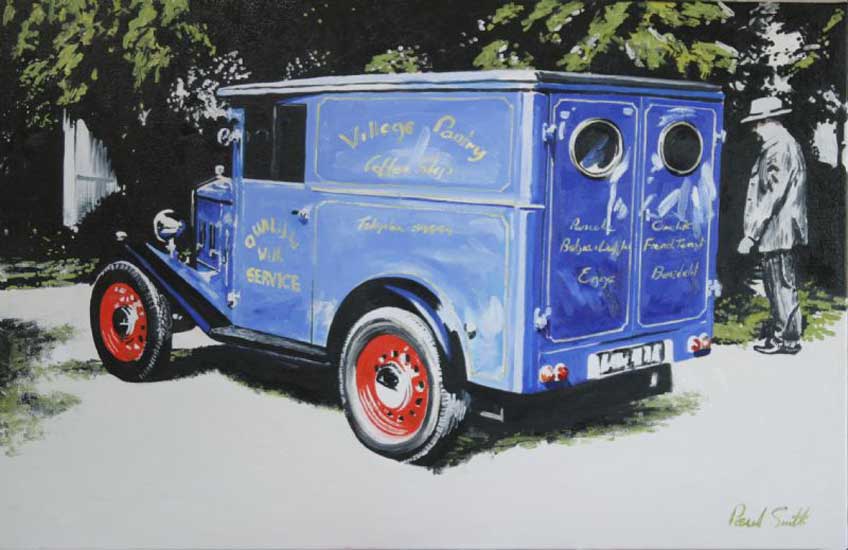 Old Blue van. Oil on canvas 36 x 46 inches (91 x 117cm). �POA