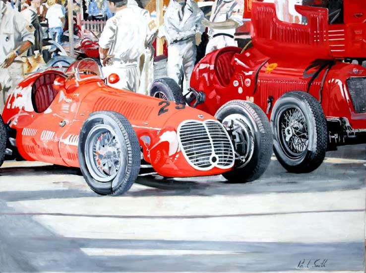 Maserati at Goodwood. 36 x 48 inches (91 x 122)cm. SOLD