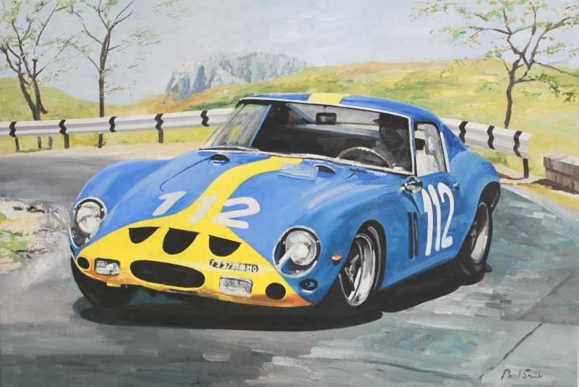 Targa Florio 1964, Ferrari 250 GTO.|Oil on Canvas.|24 x 36 inches (61 x 91cm).|SOLD