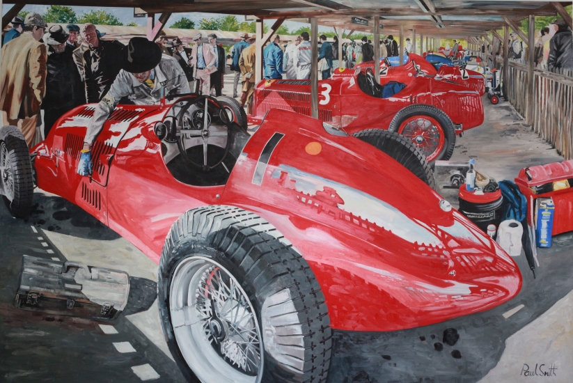 Goodwood Revival 2013,Alfa Romeo 308C,|72 x 108 inches (183 x 275 cm),| SOLD