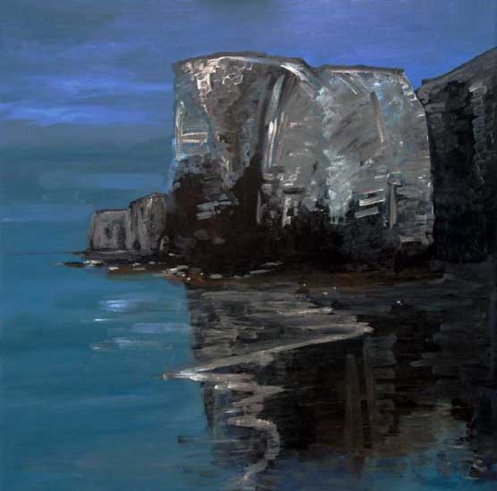 Botany Bay,Night scene.. Oil on canvas 36 x 36 inches (92 x 92 cm).  POA