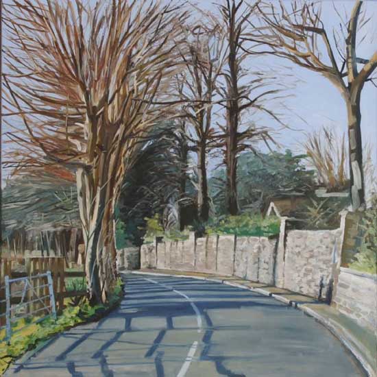 Calis Court Road, Morning. Oil on canvas 36 x 36 inches (92 x 92 cm).  POA