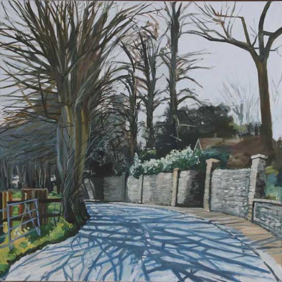 Calis Court Road, Midday. Oil on canvas 36 x 36 inches (92 x 92 cm). £ POA