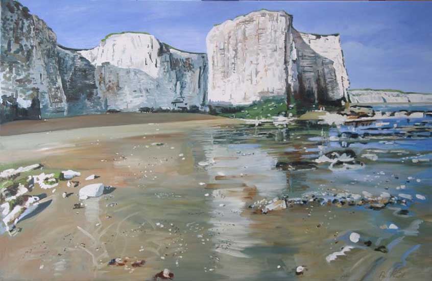 Botany Bay, Kingsgate, Broadstairs.. Oil on canvas 42 x 65 inches (107 x 165 cm). £ POA